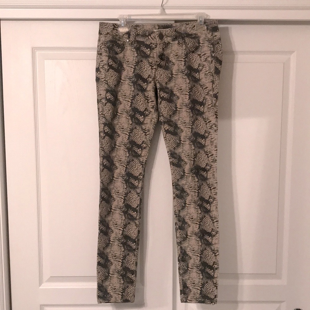 Cabi snakeskin print jeans